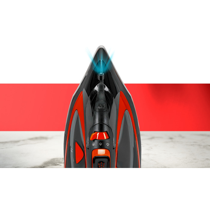 Бездротова праска Electo з керамічною підошвою, 2400 Вт, 450 мл, червона