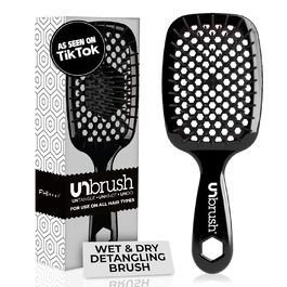Щітка для розплутування волосся FHI Heat Unbrush, для мокрого та сухого волосся, чорна