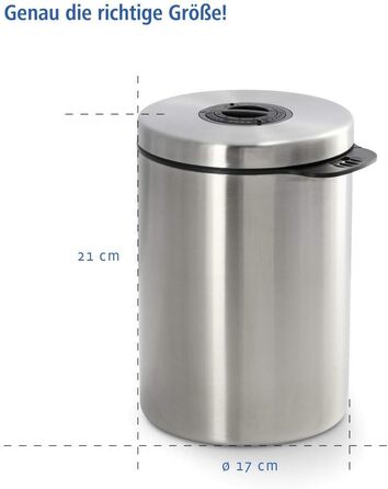 Контейнер для кави Xavax на 1 кг (з ложкою, з нержавіючої сталі, герметичний) срібний, One Size