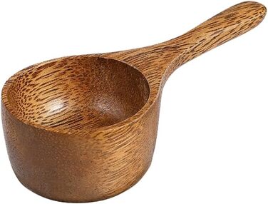 Acacia wood measuring spoon coffee beans 1/4 cup scoop wooden scoop wooden measuring scoops coffee salt mini measuring cup coffee spice spoon Take a bath