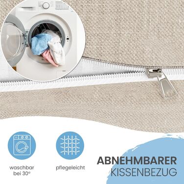 Підголовник ELONEO для спини 90 см, кельовий, для ліжка та дивана, трикутник, знімний та пральний чохол, кишеня, пісок 90 см