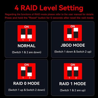 Зовнішній RAID корпус для 2 HDD/SSD дисків 2.5/3.5