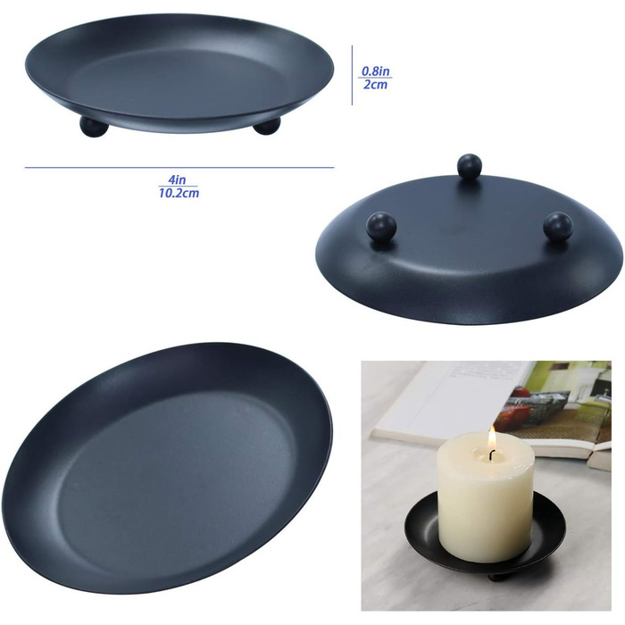 7-in-1 Stainless Steel Candle Accessory Set – Candle Wick Trimmer, Candle Snuffer, Candle Wick Dipper, Tweezers, Candle Tray Plate for Candle Lovers, Family, Party