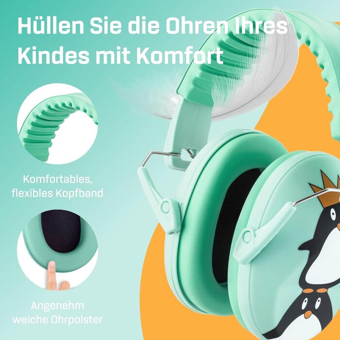 Навушники захисні Vanderfields Premium для дітей 3-12 років, шумозаглушення 33.2 dB