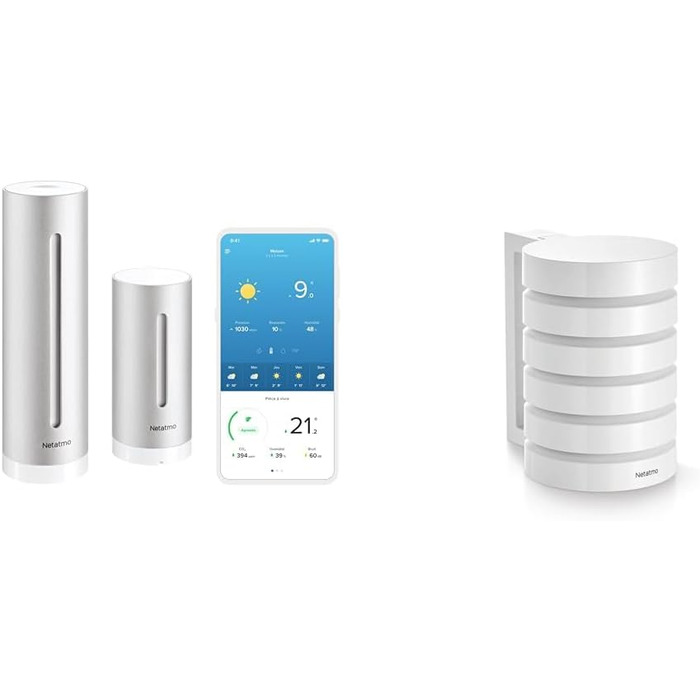 Netatmo Smart Weather Station with Wall Bracket - Wi-Fi & Functional Protective Housing for the Smart Weather Station, Protection for the Outdoor Module of the Smart Weather Station with Wi-Fi Connection, NRS-WW