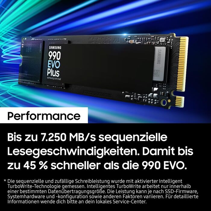 SSD Samsung 990 EVO Plus 1TB NVMe M.2 PCIe 4.0/5.0 - для геймінгу та графіки