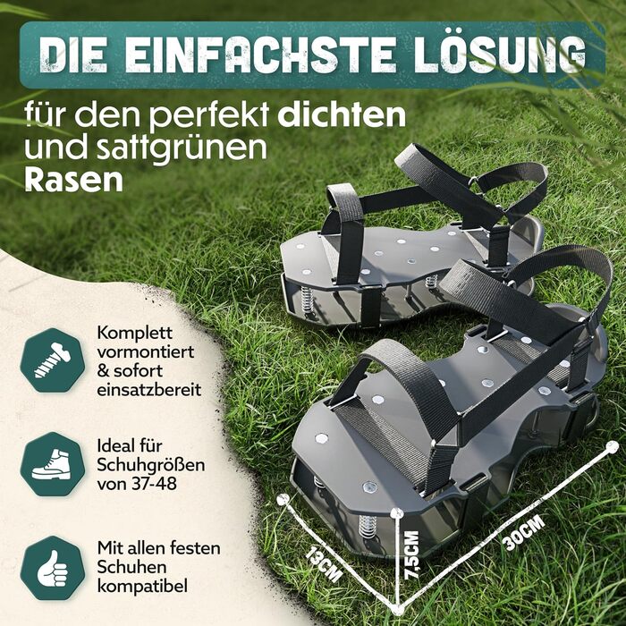 KING's Lawn Shoes Pro | Lawn Aerator Shoes + Screed Shoes | Lawn Aerator, Verticutter, and Aerifier for Lawn Aeration | Premium Lawn Shoes for Aerating and Loosening Your Lawn - Pre-assembled