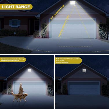 Willpower 200W 20000LM LED Floodlight Outdoor with Motion Sensor, 6000K Cool White, IP66 Waterproof LED Outdoor Floodlight, Spot Light for Garage, Hallway, Garden, Courtyards, Hotel, Sports Field