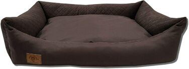 Odolplusz XXL - Dog Bed for Large Dogs - Dog Cushion - Dog Sofa with Reversible Cushion | Removable and Washable Cover [ 100x70cm, Brown ]