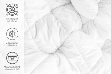 Alreya Quilt Cover 240x220 cm Down Comforter - 100% Cotton Top - Hypoallergenic for Allergy Sufferers - Soft & Warm All-Season Duvet - Breathable Quilt