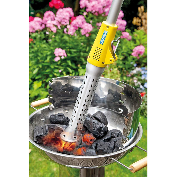 GLORIA Thermoflamm BIO Electro Weed Burner | Electric Weed Eliminator, Weed Torch | Easy & Safe Operation | Heat Protection thanks to Cone Nozzle | For a Weed-Free Garden & Pavement (2000W), yellow