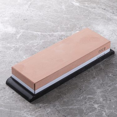 Шліфувальний камінь Kai Shun Kombi 300/1000 для заточування ножів - Японський грубий та точний шліф, розмір 18.4 x 6.2 x 2.8 см