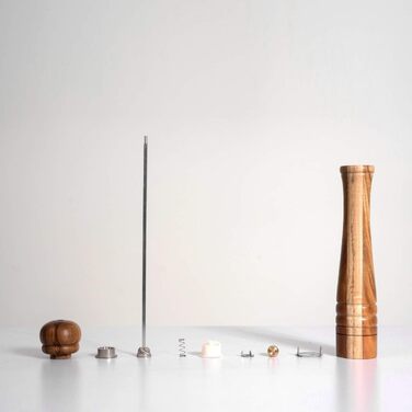 DeroTeno pepper mill made of acacia wood with stainless steel grinding mechanism, H 30 cm