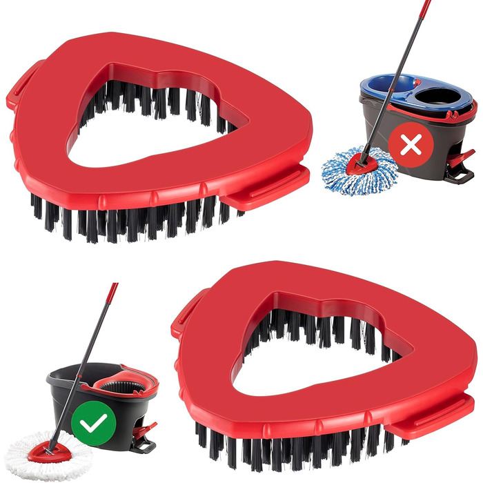 Змінна насадка для швабри O-Cedar EasyWring Spin Mop, мікрофібра, трикутна, жорсткі щетини, для ванної, кухні, басейну, скла та плитки, 2 шт.