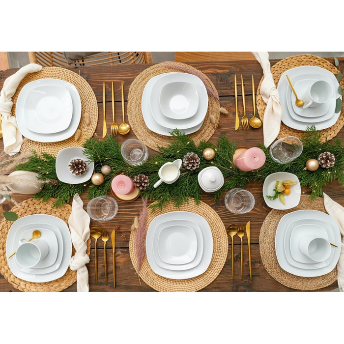 Набір сервірувальних тарілок Sänger Bilgola, 2 шт., порцеляна, білий, 23 x 34 см, для м'яса, риби та закусок, PREMIUM COLLECTION