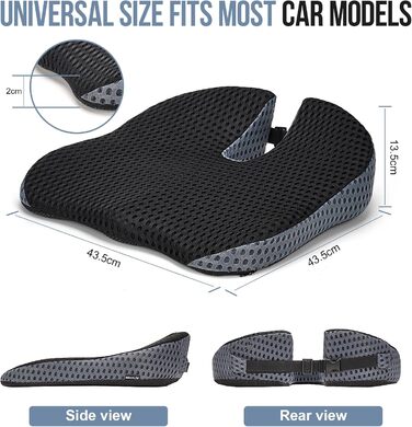 Підвищення для сидіння автомобіля Ajiteogy: ергономічна підставка з memory foam для водія, сумісна з транспортерами