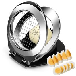 Ніж для яєць BIBURY з нержавіючої сталі 2-в-1, професійний слайсер для яєць, грибів, м'яких фруктів (безпечний для миття у посудомийній машині)