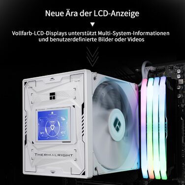 Thermalright Burst Assassin 120 Vision White - кулер для CPU з IPS-дисплеєм, підтримка Intel LGA1851/1700/115X, AM4/AM5