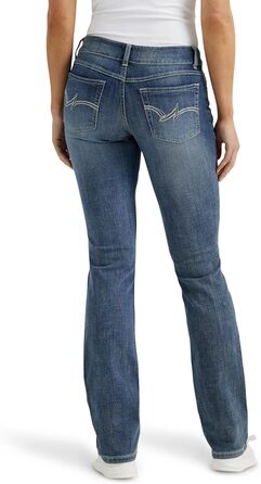 Жіночі джинси Wrangler Western з еластичним поясом та прямими штанинами 7x34, темно-синій колір