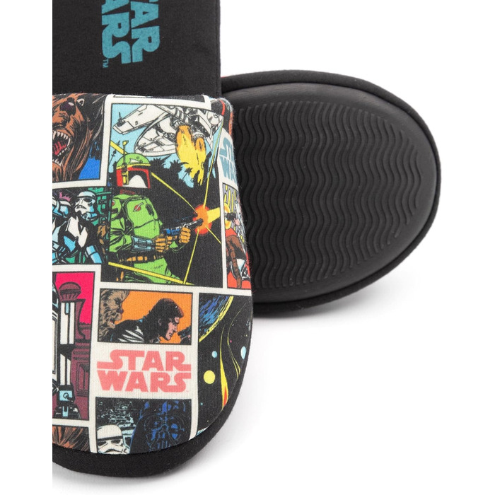Тапочки Star Wars для чоловіків та дорослих, комікс, чорні, сліпони, 43/44 EU, багато кольорів