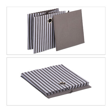 Set of 2 Grey Storage Boxes