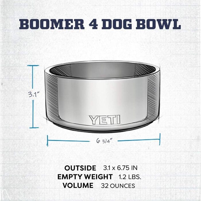 YETI Boomer - миска для собак, Navy, 4 літри