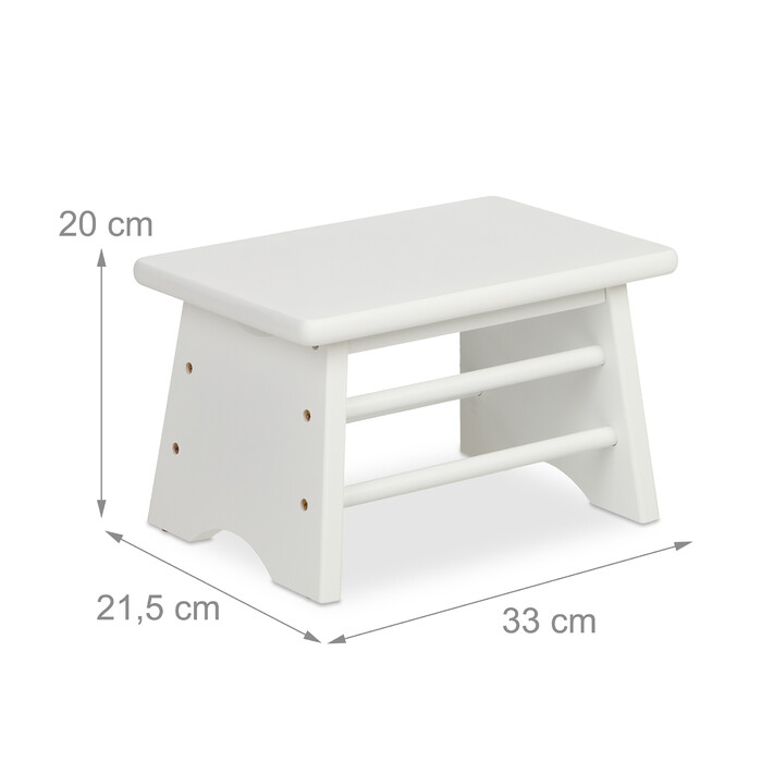 Relaxdays Bamboo Footrest - White