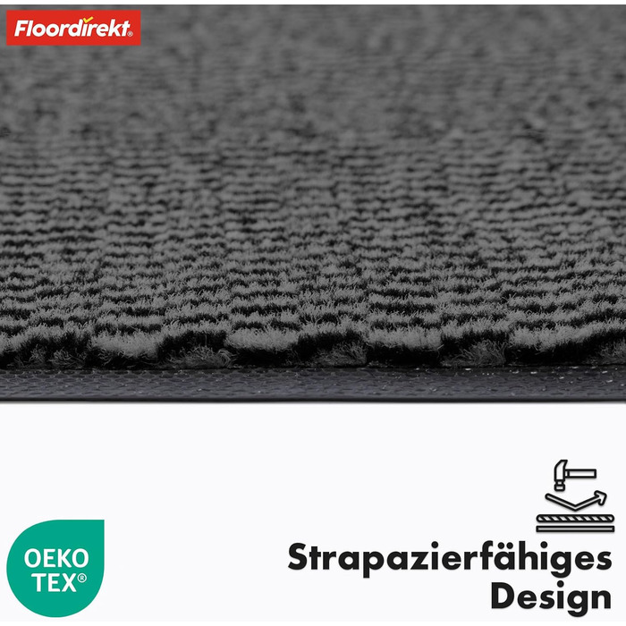 Килимок для входу Sky Novo 120x180 см антрацит: антиковзаюча, миюча, для дому та вулиці