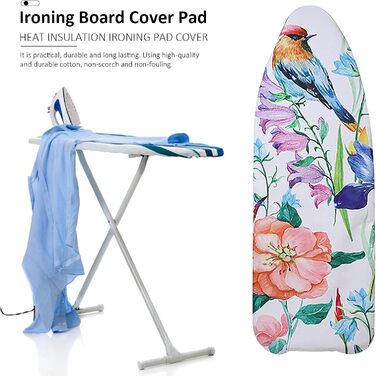 Близняк для прасувальної дошки, класичний бавовняний, 140x50 см, з еластичним гумкою