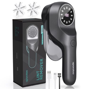 Електрична машинка для видалення комочків з одягу, USB-аккумуляторна портативна машинка-пілінг з LED-дисплеєм та 2 швидкостями для светрів, диванів та килимів