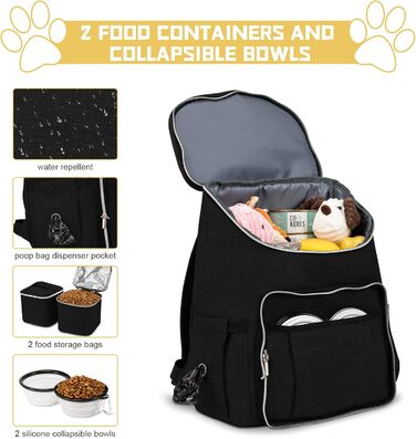 BAGLHER Рюкзак для собак, чорний - зручний для подорожей