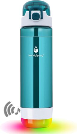 Розумна пляшка для води з нагадуванням, LED-підсвітка та звуковий сигнал Hydrate Glow 750 мл, мотиваційна пляшка для пиття (зелена)