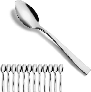 Набір ложок для лате макіато, 8 шт., 24 см, нержавіюча сталь, для десертів, кави, молочних коктейлів, миючі в посудомийній машині