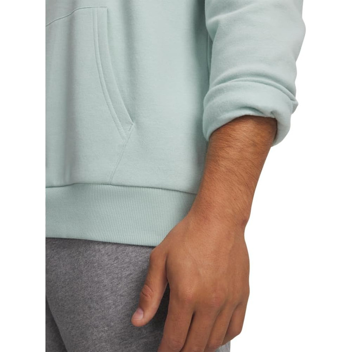 Чоловіча толстовка-худі Under Armour Rival Fleece з логотипом, синя (Enamel Blue / Refresh Mint), розмір M