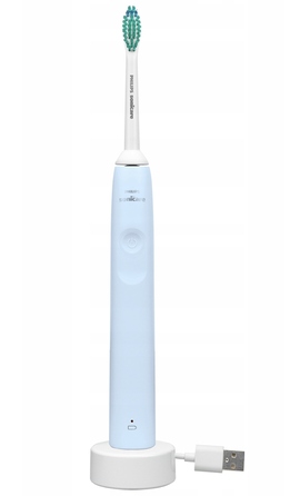 Електрична сонічна зубна щітка Sonicare синього кольору з таймером чищення