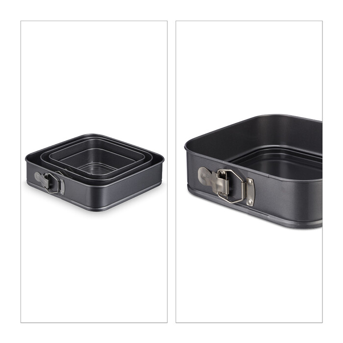 Relaxdays Set of 4 Square Springform Pans