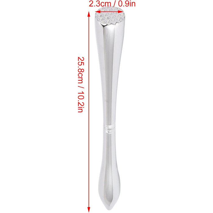Tyenaza Ice Pick, 8.5 inches in length, stainless steel ice breaker, ice pick with wooden handle, THREE tines, for kitchen tool, bar, restaurant (10.2in)