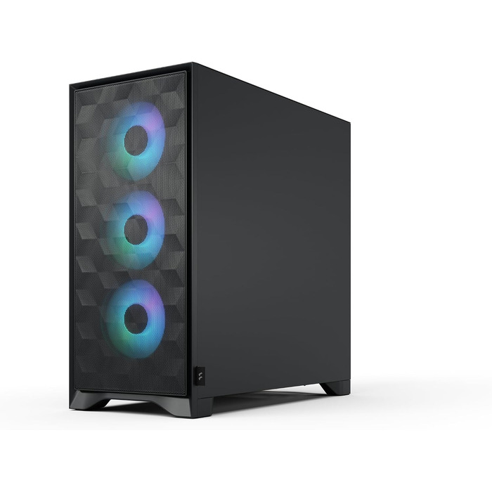 Корпус для ПК Fractal Design Pop Air 2 Black Mesh ATX, 3x 120 мм вентилятори, загартоване скло, RGB, чорний