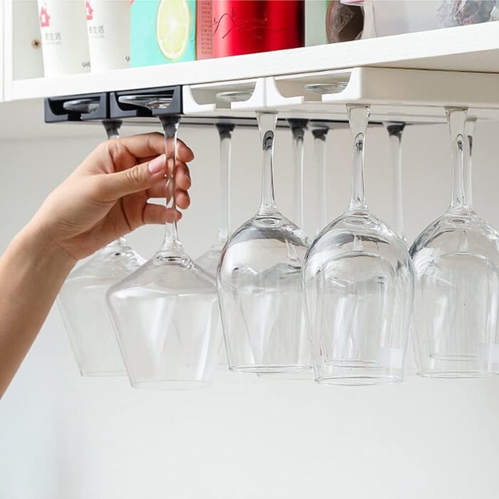 Тримачі для келихів вина TTBDDM (2 шт.), органайзер для келихів, пластикові тримачі для винних келихів для дому, бару, кухні, ресторану (білий)