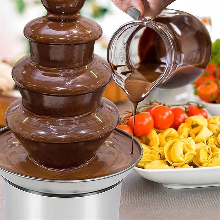Домашній шоколадний фонтан на 3 яруси для fondue, 320 Вт