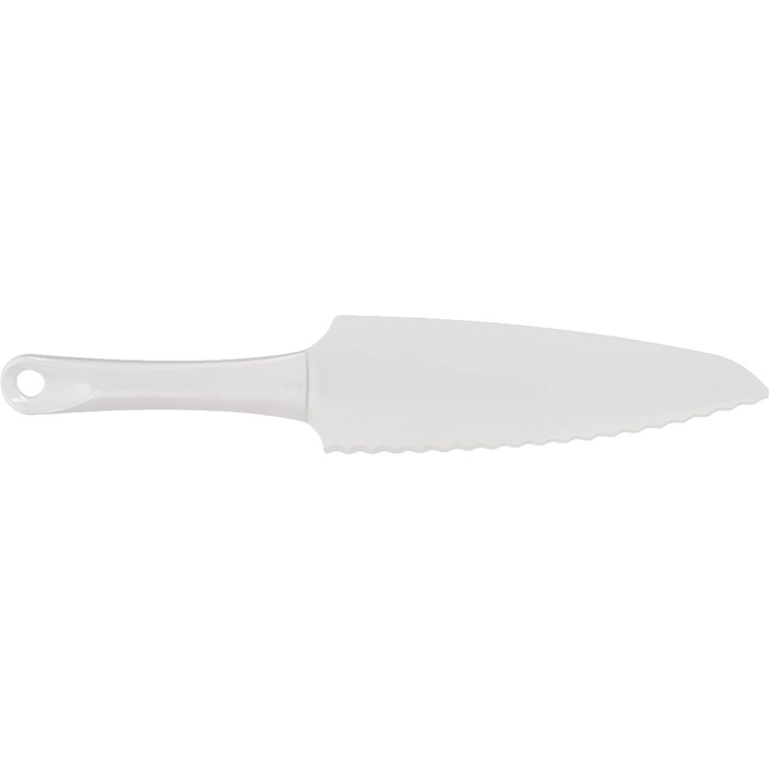 Zenker 7020 Springform with Transport Lid Ø 28 cm DELUXE & Cake Server, 29 cm Patisserie, practical kitchen helper made of plastic, kitchen utensil for cutting, lifting and serving cakes, white