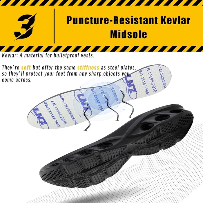 Робочі черевики Hitmars, унісекс, самозатягування, розмір 36-46 (H23, блакитний, 39 EU)