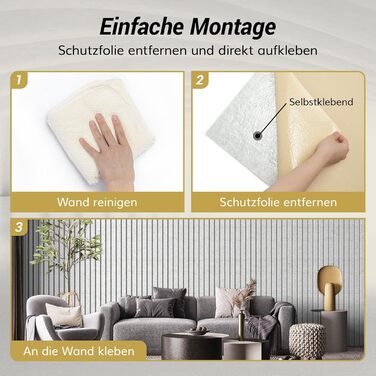 Акустичні панелі TONOR самоклеючі для звукоізоляції, шумопоглищаючі панелі для стін у студію, офіс та дім, 120x60x1.9 см, чорні (4 шт)