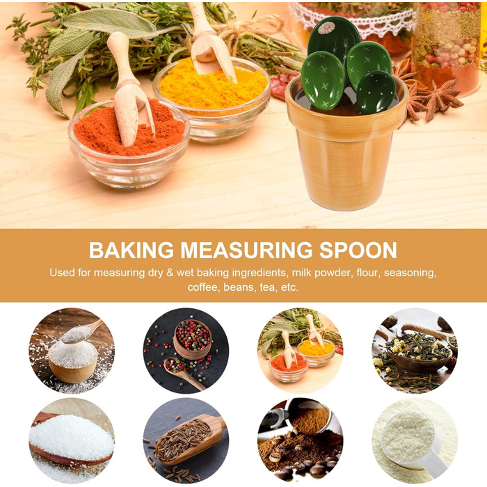 Zerodeko 1 Piece Cactus Measuring Spoon Coffee Measuring Sugar Scoop Cactus Figurine Measuring Teaspoon Measuring Spoon Salt Spoon Measurement Sugar Spoon Flour Measuring Spoon Baking Tl Spice Milk Powder Ceramic
