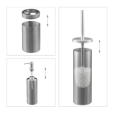 Relaxdays 5-Piece Bathroom Set Matte