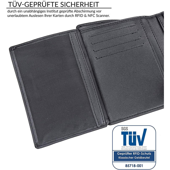 TRAVANDO Wallet for Men Chicago RFID Wallet, Men's Wallet, Portemonnaie, Portmonaise, Wallet, Large, Vertical Briefcase Wallet, Men's Wallet, Men's Wallet, Portmonee, Gift, Wallet