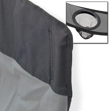 Складний стілець DEMA з високою спинкою сірого кольору