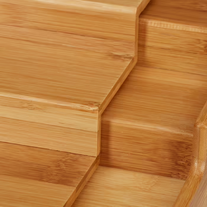 Relaxdays Bamboo Spice Rack, Extendable, 3 Tiers