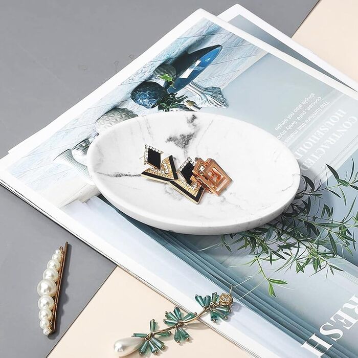 Підставка для мила MYLERCT, 11.5 x 10 см, з ефектом мармуру, для ванної кімнати та кухні