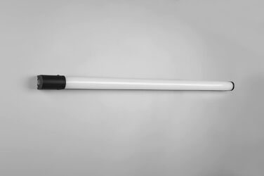 Trio Leuchten LED Bathroom Wall Light Piera 284074206, colored plastic, includes 8 Watt LED, switch, socket, (Matte Black, Width 119cm)